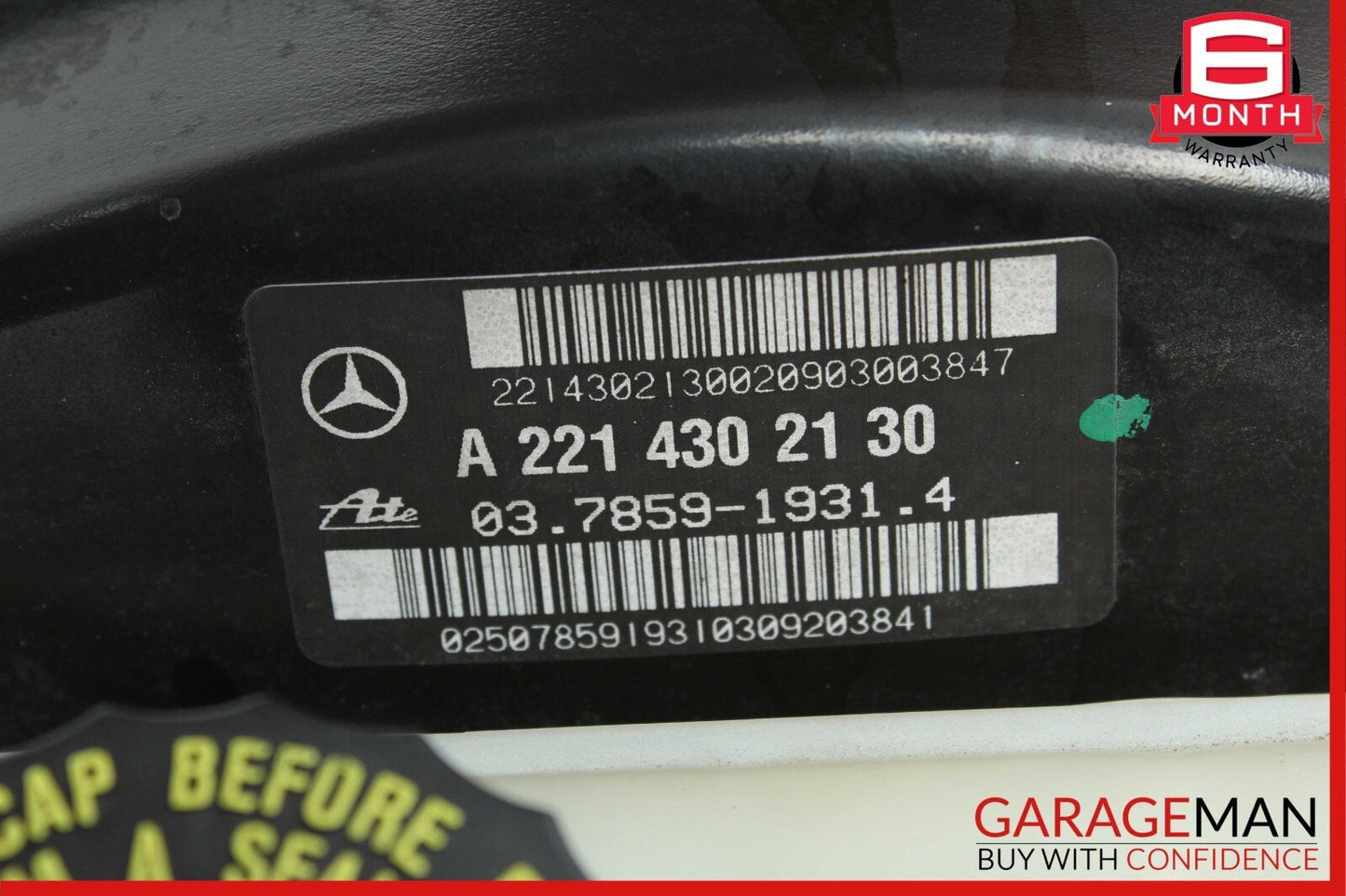 07-09 Mercedes W221 S550 CL600 Power Brake Master Cylinder Pump OEM
