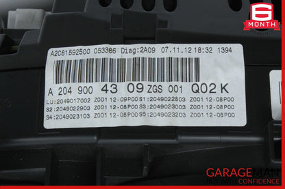 12-14 Mercedes C300 C350 C250 Speedometer Odometer Instrument Cluster Gauge