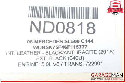 03-08 Mercedes R230 SL500 SL320 SL55 AMG Aux Auxiliary Water Pump 2308300114 OEM