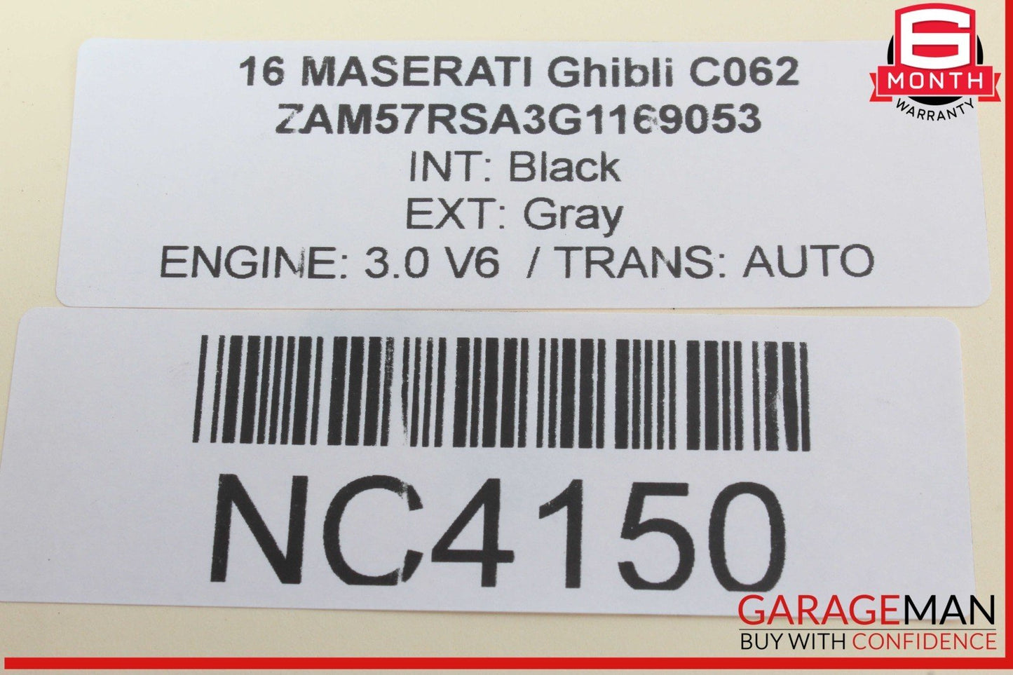 14-20 Maserati Ghibli M157 Rear Right Passenger Side Inner Tail Light Lamp OEM