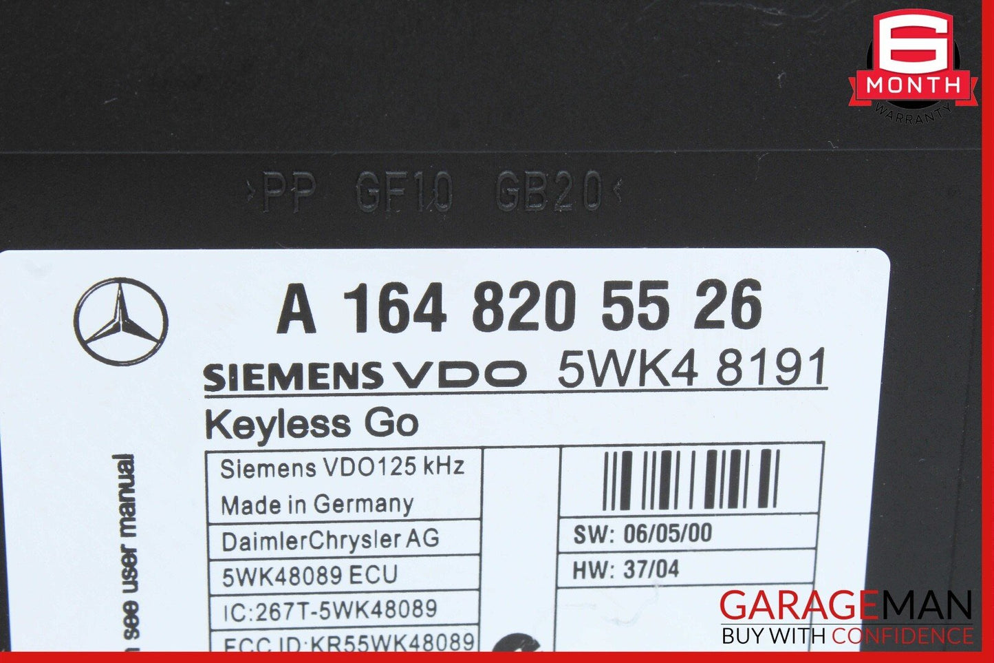 06-07 Mercedes X164 GL450 4MATIC Chassis Multiplex Keyless Go Control Module OEM