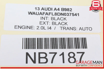 09-16 Audi A4 Front Left Driver Side Exterior Door Handle Black 8T1837885B OEM