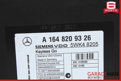 06-12 Mercedes X164 GL550 GL450 ML350 ML550 Keyless Go Controller Module Unit
