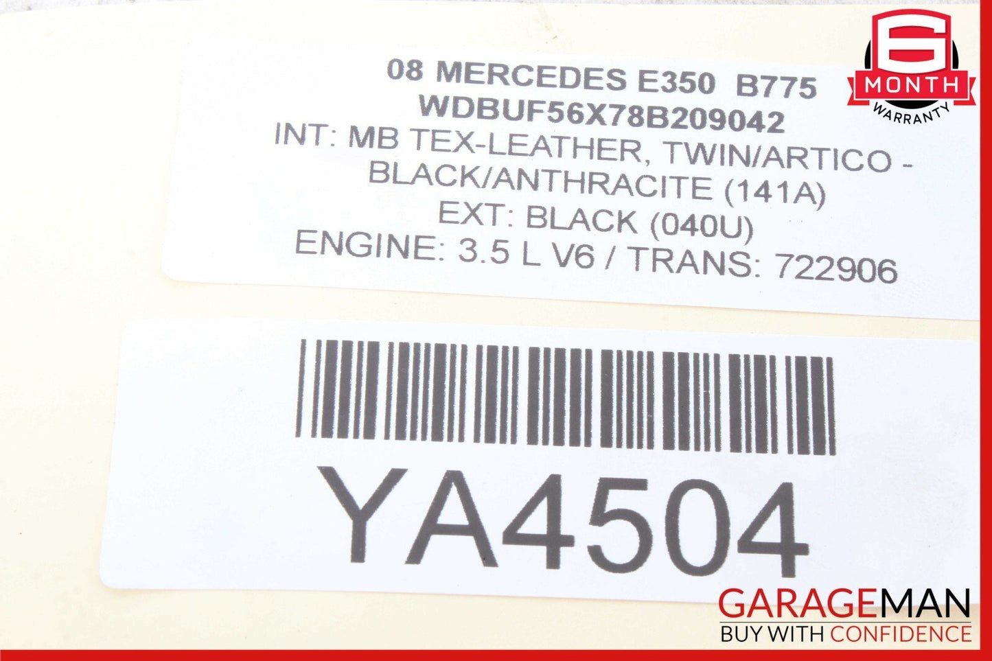 06-13 Mercedes W211 E350 CLK350 SLK350 Left Side Cylinder Head Valve Cover OEM