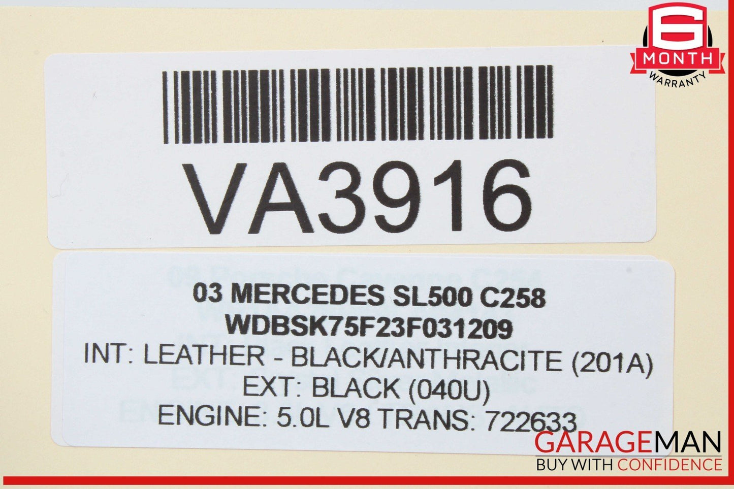 03-11 Mercedes R230 SL500 CLS350 Yaw Turn Rate Acceleration Sensor OEM