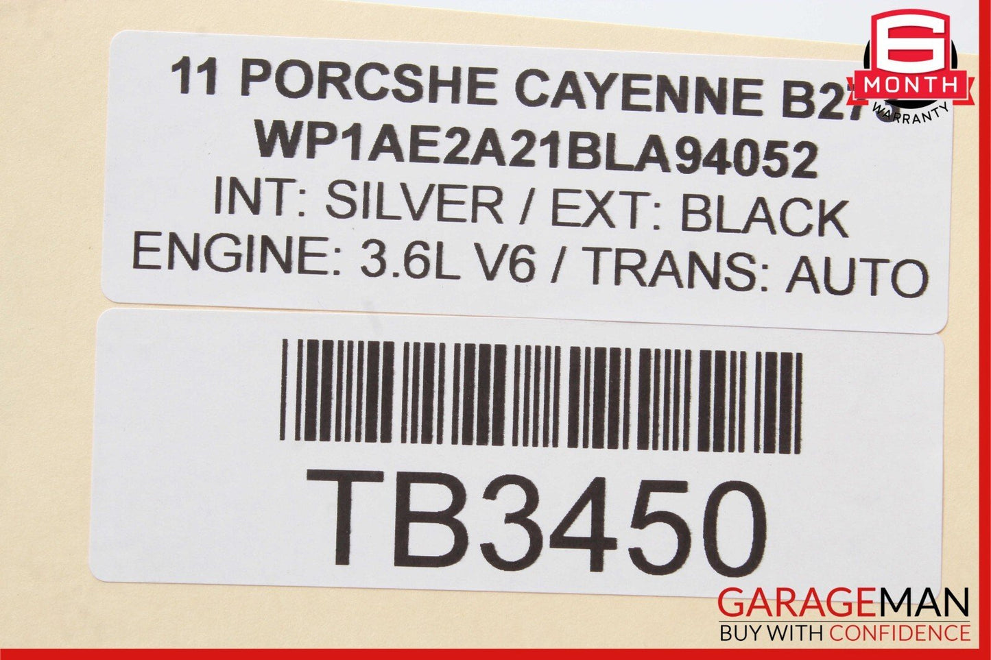 11-14 Porsche Cayenne 958 Rear Right Side Inner Trunk Taillight Tail Light Lamp