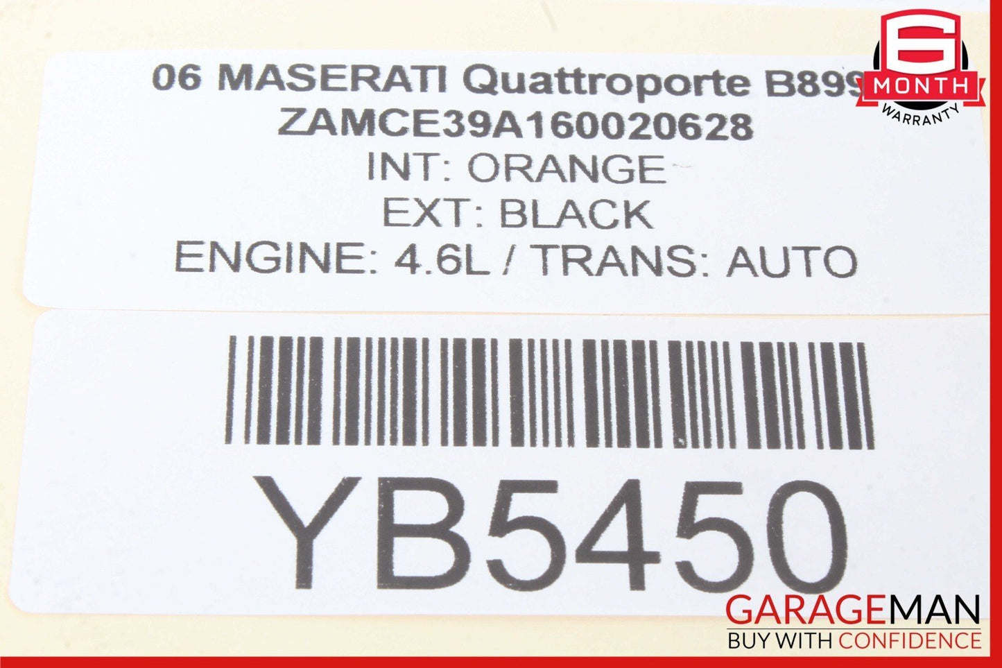 03-13 Maserati Quattroporte M139 Right Side B-Pillar AC A/C Air Vent Orange OEM