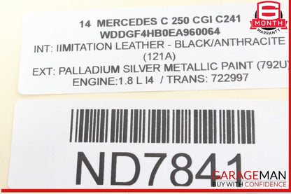 12-14 Mercedes W204 C250 CGI Intercooler Hose Left Side 2045282582 OEM