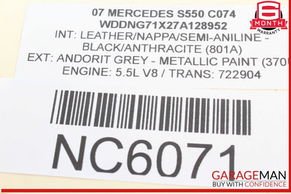 07-10 Mercedes W221 S550 CL550 S600 Instrument Cluster Speedometer OEM