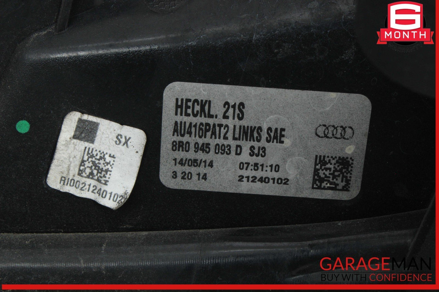 13-17 Audi SQ5 Q5 Rear Left Driver Side Tail Light Lamp LED 8R0945093D OEM