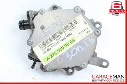 12-18 Mercedes W204 C300 SLK350 Engine Motor Brake Vacuum Pump 2762300265 OEM