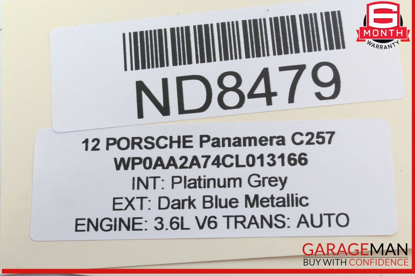 10-16 Porsche Panamera 970 Rear Left Driver Side Console A/C Air Vent Grill OEM