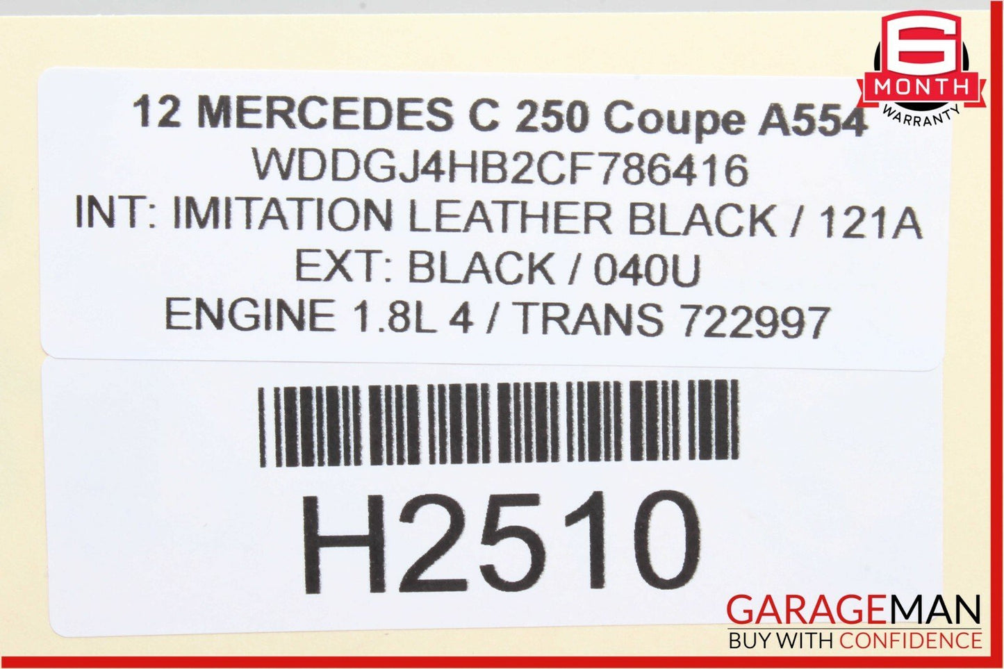 08-14 Mercedes W204 C250 Coupe Rear Right Seat Belt Seatbelt Lock OEM