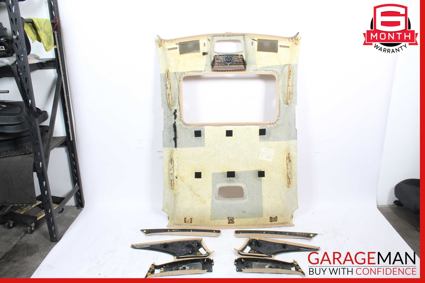 03-13 Maserati Quattroporte M139 Roof Headliner Pillar Set Trim Suede OEM
