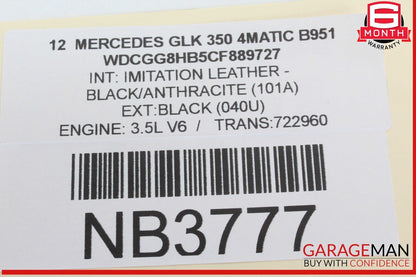 10-15 Mercedes X204 GLK350 4MATIC Front Left Exterior Door Handle Black