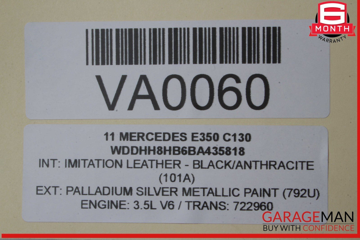 08-18 Mercedes W212 E350 Front Left Driver Side Door Control Module Unit OEM