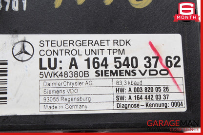 06-13 Mercedes X164 GL450 R350 CL550 TPMS Tire Pressure Control 1645409545 OEM