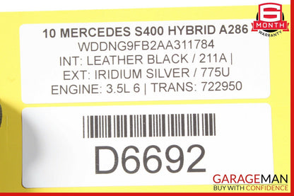 10-13 Mercedes W221 S400 Hybrid 3.5 V6 180 AMP Alternator 0141542802 OEM