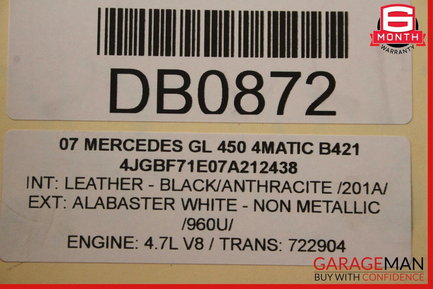 07-12 Mercedes X164 GL450 722.9 7G 4Matic Automatic Transmission Assy OEM 158k