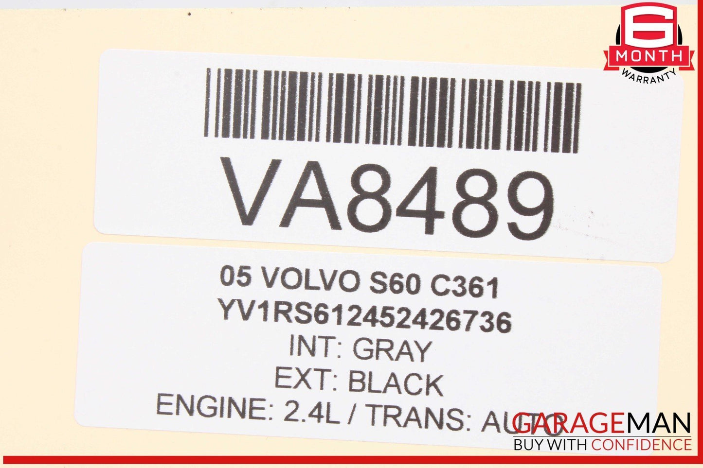 01-09 Volvo S60 Trunk Lid Lock Latch Actuator w/ Emergency Handle OEM