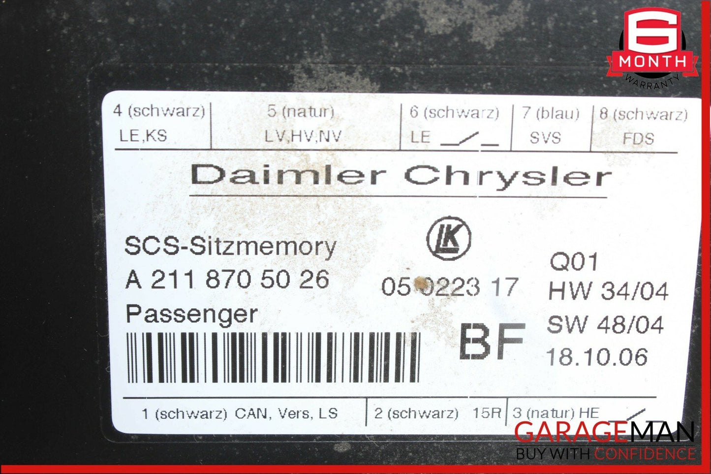 03-11 Mercedes CLS550 GL450 ML450 Front Right Under Seat Controller Module Unit