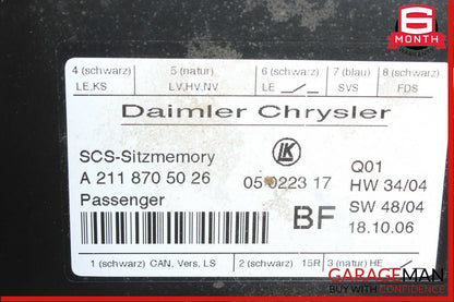 03-11 Mercedes CLS550 GL450 ML450 Front Right Under Seat Controller Module Unit
