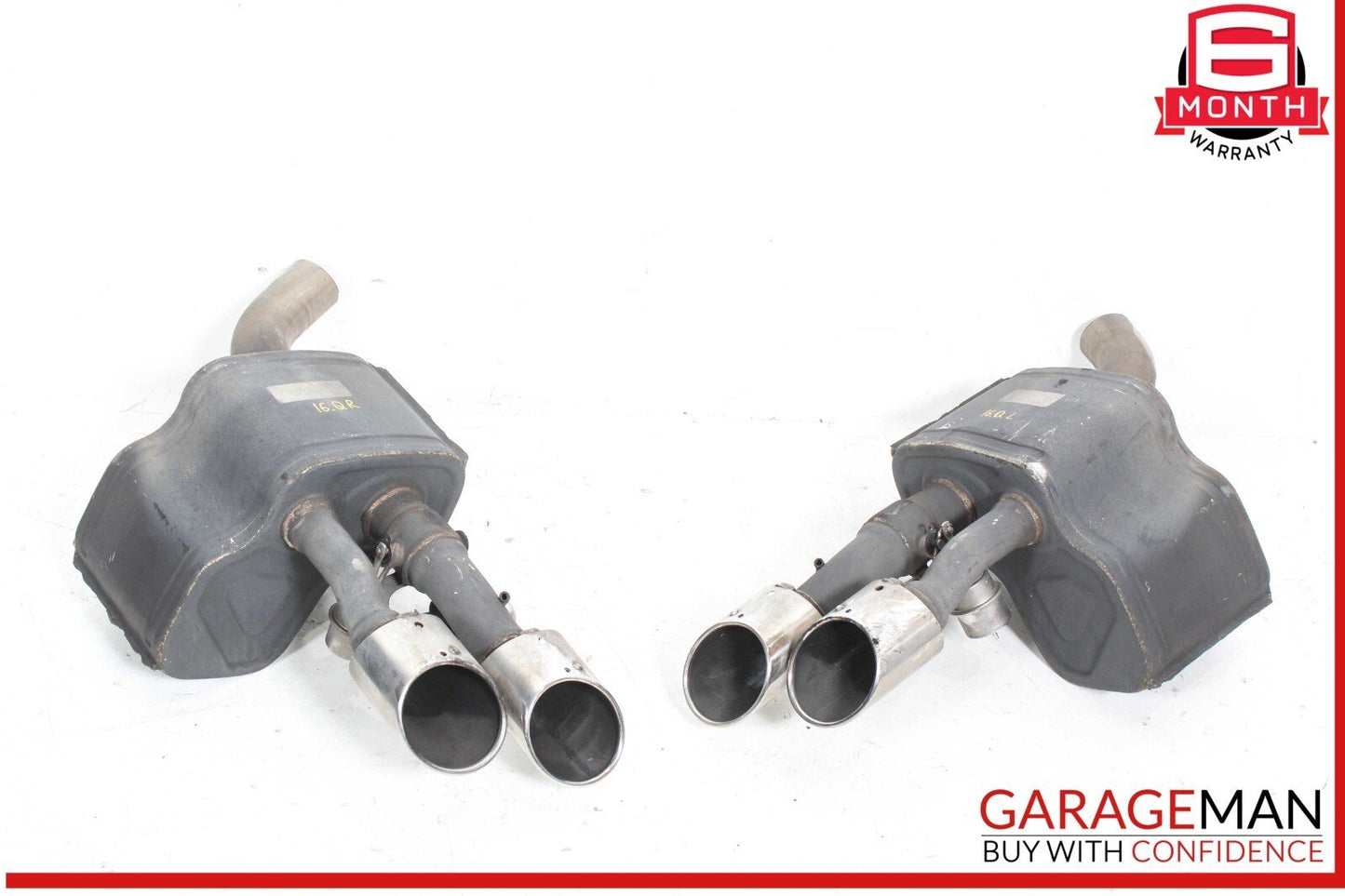 14-17 Maserati Quattroporte SQ4 Rear Right & Left Exhaust Muffler Dual Tip OEM
