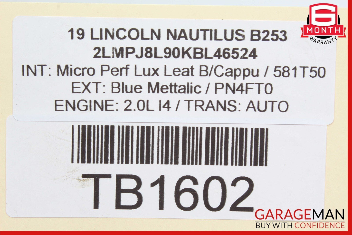 19-22 Lincoln Nautilus 2.0L FWD Transmission Mount Bracket DP536P082CB OEM