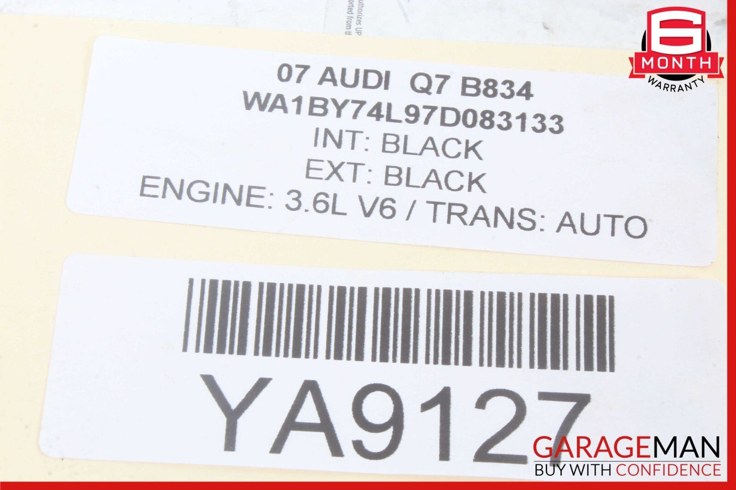 07- 15 Audi Q7 Left Driver Side Power Window Motor Regulator 4L0959801 OEM
