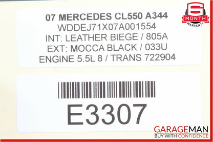 07-13 Mercedes W216 CL550 S550 Front Left Driver Seat Control Memory Switch OEM