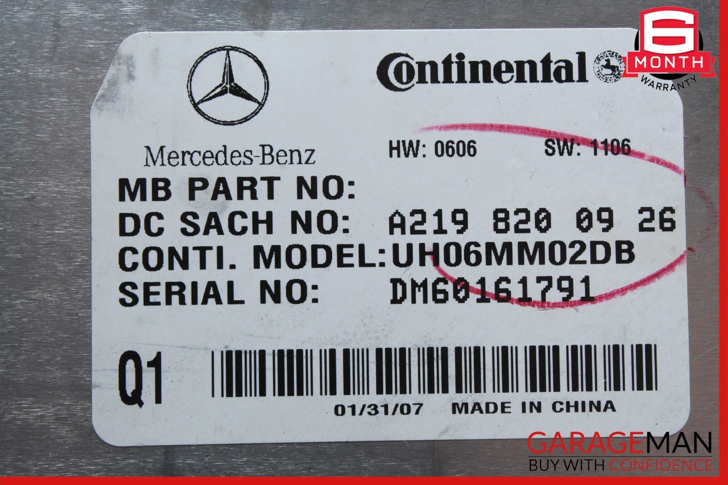 06-12 Mercedes GL450 E350 SL550 CLS550 Communication Control Module Unit