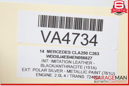 13-20 Mercedes W117 CLA250 Rear Bumper Blind Spot Radar Distronic Module OEM