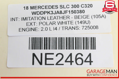 08-18 Mercedes R172 SLC300 C250 C350 Front Left Side Door Control Module OEM