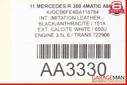 06-13 Mercedes W251 R350 R320 Heater Climate Control Module Trim Bezel Wood