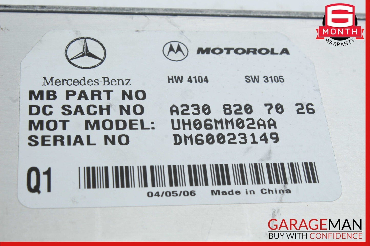 07-09 Mercedes X164 GL450 4MATIC Voice Phone Telephone Communication Module OEM