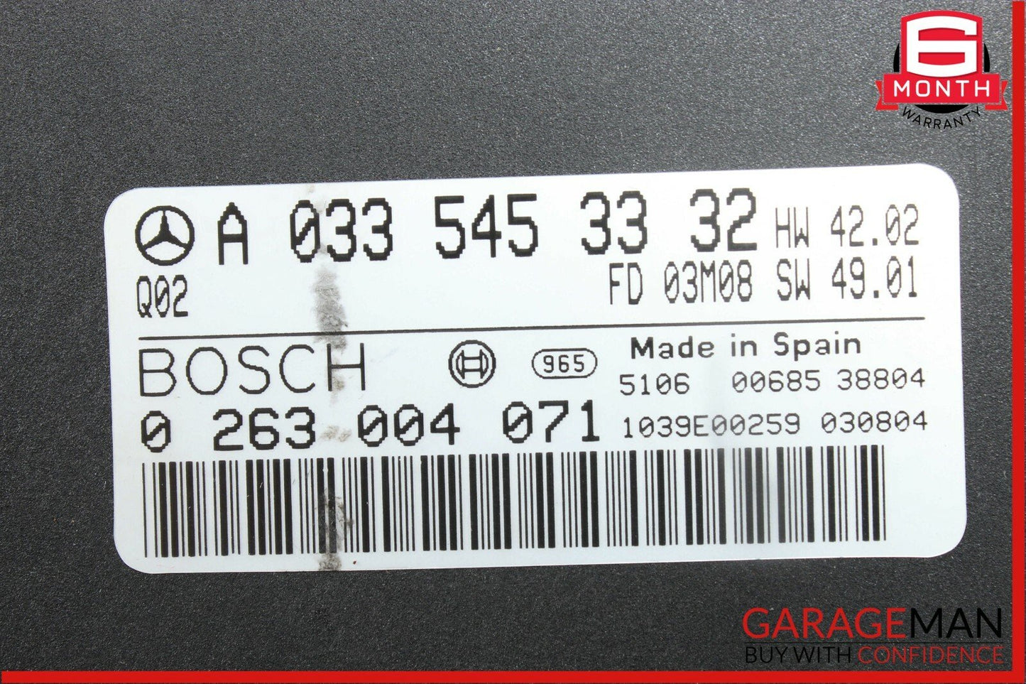 00-06 Mercedes W220 S55 AMG CL500 Parktronic Parking Park Assist Control Module