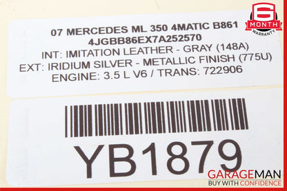 06-13 Mercedes W251 R350 GL450 ML350 Window Regulator Motor Front Left Side OEM