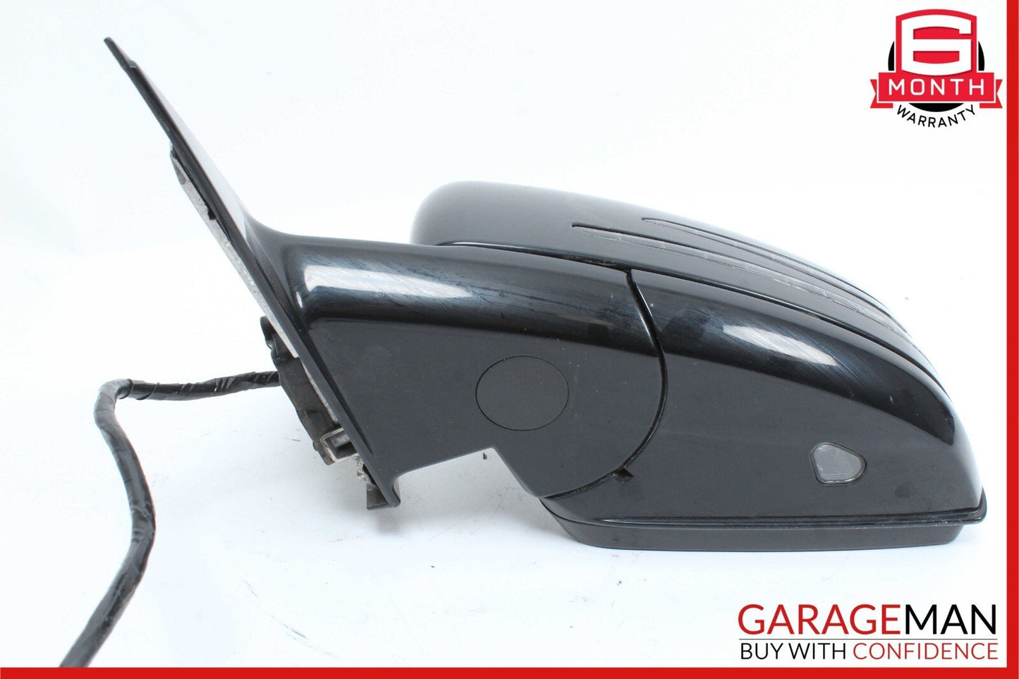 10-13 Mercedes W221 S550 S63 AMG Front Left Side Mirror Door Rear View Black OEM