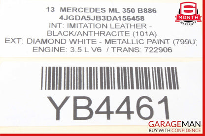 12-19 Mercedes W166 ML350 ML450 Center Dashboard Dash Trim Molding Wood OEM