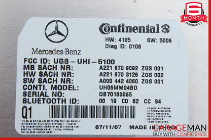 07-13 Mercedes W221 S550 CL550 Bluetooth Communication Controller Module OEM