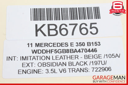 10-16 Mercedes W212 E350 C300 Interior Rear View Mirror Black OEM