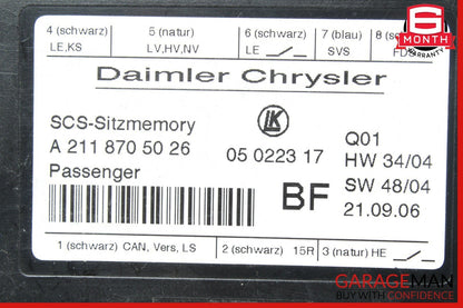 03-11 Mercedes CLS500 GL450 E550 Front Right Side Seat Control Module Unit