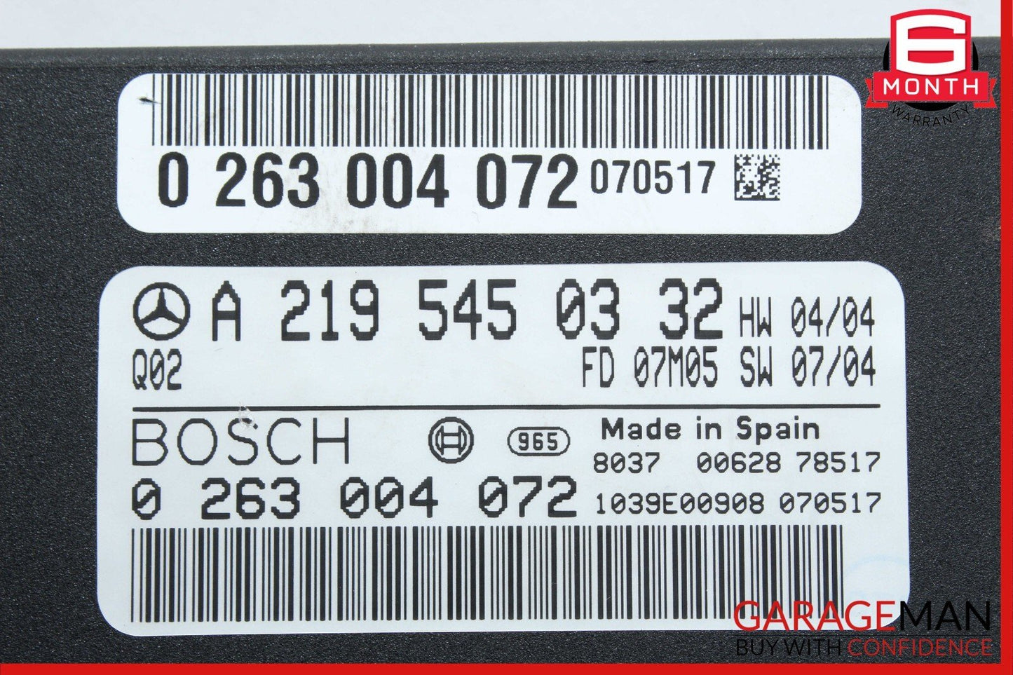 06-08 Mercedes W219 CLS550 CLS500 Parktronic Control Module PDC 2195450332 OEM