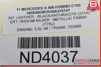12-20 Mercedes W221 S400 Hybrid Keyless Go Entry Antenna 1668200075 OEM