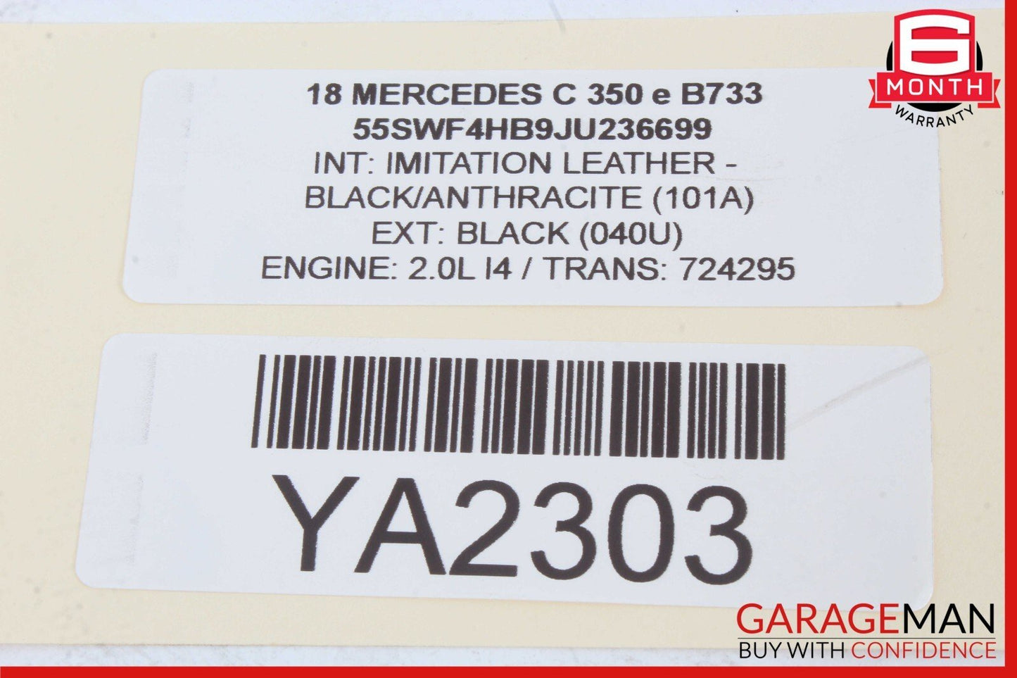 15-20 Mercedes W205 C350e C300 Front Left Side Upper Transverse Control Arm OEM