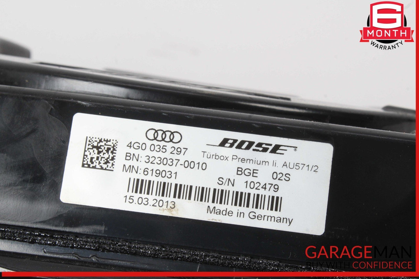 12-18 Audi A6 Front Left Driver Side Bose Subwoofer Bass Box / Box Only OEM