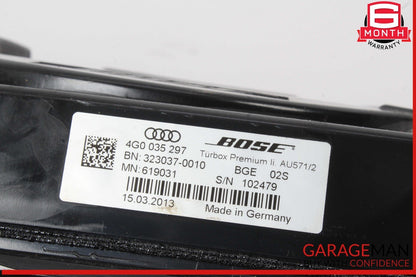 12-18 Audi A6 Front Left Driver Side Bose Subwoofer Bass Box / Box Only OEM