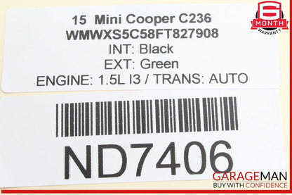 14-24 Mini Cooper Radiator Support Upper Seal 7347596 OEM