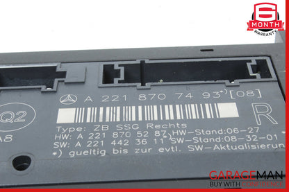 07-13 Mercedes W221 S550 S400 S350 Front Right Side Under Seat Control Unit OEM