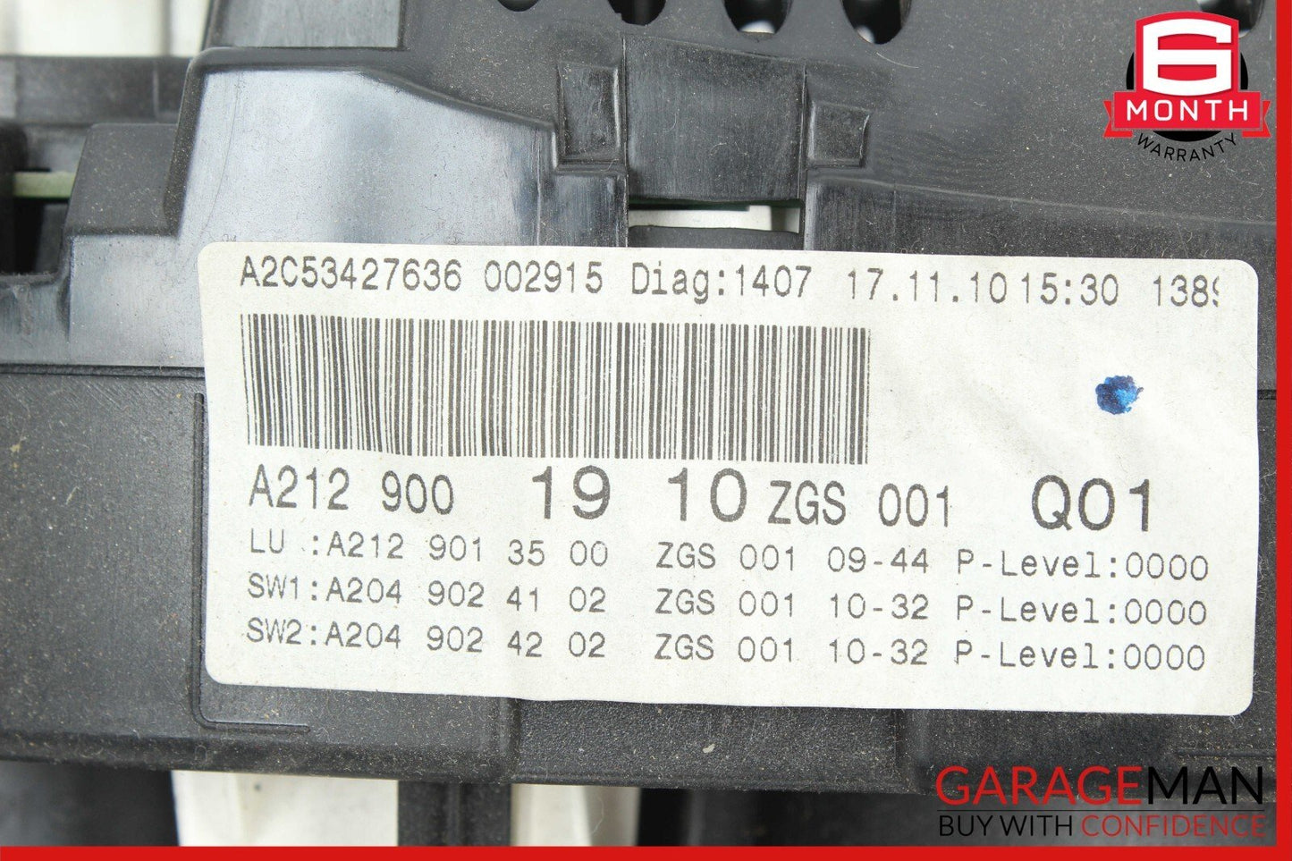 10-13 Mercedes W212 E350 E550 Instrument Cluster Speedometer 2129001910 OEM
